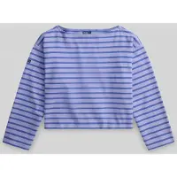 Ralph Lauren Striped Boatneck Mariner Tee - Blue - M