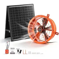 Vevor -päätytuuletin, 30,5 cm aurinkokennoinen ullakkotuuletin, hiiliteräs, 900 CFM jäähdytys ja ilmanvaihto katolle, kasvihuoneeseen, autotalliin, kauppaan, pieniin tiloihin, termostaatilla ja virtalä