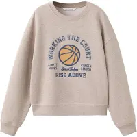 Mango KIDS Collegepaita 'A2BASKET' beige / tummansininen / oranssi
