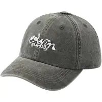 Edwin Soft Washed 6 Panel Cap - Black - Khaki green - ONE SIZE