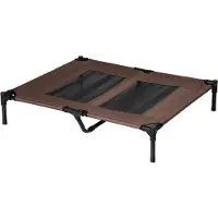 Aosom Koiran peti PawHut 92x76x18cm, ruskea/musta
