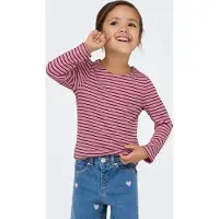 Kids Only Kmgmaude Life Stripe Ls Top Jrs Noos - Pink - 122