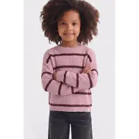 Kids Only Kmgfranca Life Short Ls Stripe Knt Noos - Pink - 104
