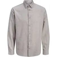 Jack & Jones Jjesummer Linen Blend Shirt L/S Sn - Grey - M