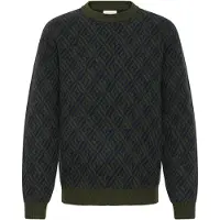 Blend Bhbrono Knit Crew - Khaki green - XL