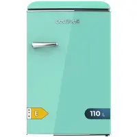 Cecotec Bolero CoolMarket TT Origin 110 Vapaasti seisova jääkaappi pakastelokerolla, 110 litraa, vihreä, E-luokka