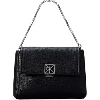 Calvin Klein Emblem Hw Pebble Crossbody 20 - Black - ONE SIZE