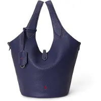 Ralph Lauren for woman. 428P21989005 Marine leather Polo Play tote bag (OSFA), Black, Casual