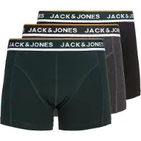 Jack & Jones Bokserishortsit 'JACSWAY' tummanharmaa / tummanvihreä / musta / valkoinen