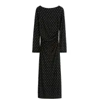 Lindex Long Sleeved Midi Dress - Black - L
