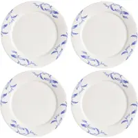 Scandi Living Havspil-leipälautanen 21 cm 4-pack sininen-valkoinen