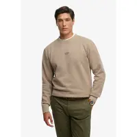 Superdry for man. M2014441A Micro Logo Crew Sweatshirt beige (M), Casual, Cotton