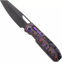 Kizer Cutlery Mash KI3699BSA2, DLC M390, FatCarbon Purple Haze pocket knife, Divo Knives design
