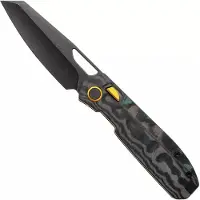 Kizer Cutlery Mash KI3699BSA3, PVD M390, CamoCarbon Shipwreck pocket knife, Divo Knives design