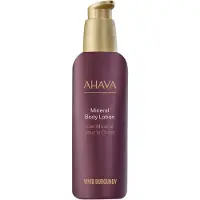 Ahava Vivid Burgundy kosteuttava vartalomaito sisältää Kuolleenmeren kivennäisaineita 250 ml