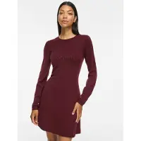 Vila Comfy A-line O-neck Knit Pitkähihainen Lyhyt Mekko