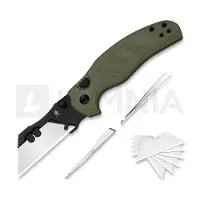Kizer Cutlery C01C Uti 1 kääntöveitsi, Green G-10 & Black PVD