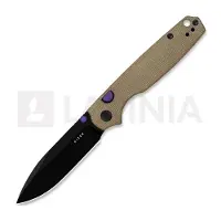 Kizer Cutlery Pokiman BLL AEB-L kääntöveitsi, Brown Micarta, Black PVD