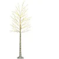 Keinokuusi LED-valoilla, 180 LED-valoa, Valkoinen, 21,5 × 180 × 21,5 cm