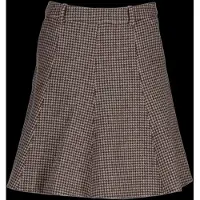 Gant for woman. 4400276 Taupe Houndstooth Flare Skirt (34), Wool, Classic