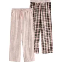 Next Pyjamahousut antrasiitti / vanha roosa / valkoinen