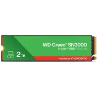 SanDisk 500GB WD Green SN3000 NVMe SSD -levy, M.2 2280, PCIe 4.0 x4, 5000/4100 MB/s