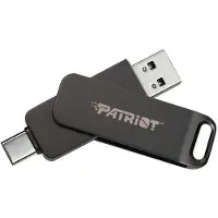 Patriot – Patriot pendrive Rage R550 64GB black metal case USB-C and USB-A 3.2 Gen 1 100 MB/s (PE64GR550DSAD)