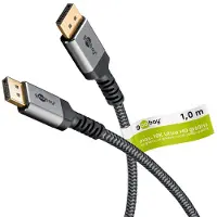 Goobay DisplayPort Plus 2.0/2.1 - Näyttökaapeli - 1m - Harmaa