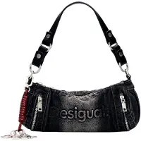 Desigual Olkalaukku harmaa denim / musta