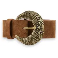 Ba&sh for woman. 2H26BAND Bandy brown leather belt (95cm), Casual, Suede
