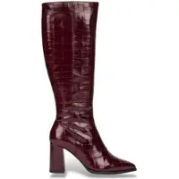 Wonders for woman. M-5442_2415_9834 Aurora Leather Boots 42 Burgundy (37), 5 to 8 cm, Zip, Casual, Maroon, Classic