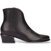 Wonders for woman. D-2001_5716_5792 Fei 01 Black Leather Ankle Boots (35), 3 to 5 cm, Zip, Casual