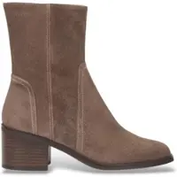 Wonders for woman. H-6511_5713_9406 Tadita 11 Brown Leather Ankle Boots (36), 5 to 8 cm, Split Leather, Zip, Casual, Classic