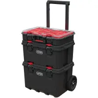 Keter Työkalupakit - - Stack'N'Roll - 3 kpl - 150L - Hartsia - Musta/Punainen