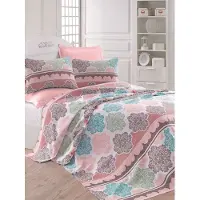 L'essentiel Maison päiväpeite - torkkupeitto tyynynpäällisellä Andalucia - Turquoise, 160x230, eri värejä