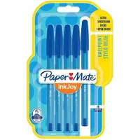 Paper Mate InkJoy 100 ST, Klipsi, Kuulakärkikynä, Sininen, 5 kpl, Hienojakoinen (1956727)