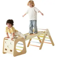 Classic World Wooden Climbing Set Foldable - 5-in-1