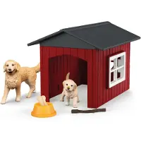 Schleich Dog Kennel With 2 Golden Retrievers - Multi/patterned - ONE SIZE