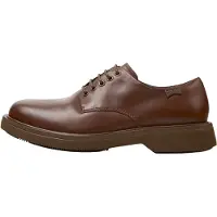 Camper for man. K100998-009 Norman Brown Leather Shoes (43), Flat, Laces, Casual, Classic