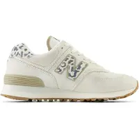 New Balance for woman. WL574V2 Leather Sneakers 574 white (37), Flat, Laces, Casual