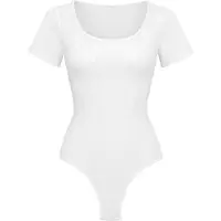 Cfab Muotoileva body 'T-Shirt Bodysuit Sculpting Shapewear with String' valkoinen