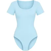 Cfab Muotoileva body 'T-Shirt Bodysuit Sculpting Shapewear with Briefs' taivaansininen