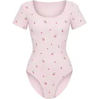 Cfab Muotoileva body 'T-Shirt Bodysuit Sculpting Shapewear with Briefs' pastellinpinkki / kirsikanpunainen