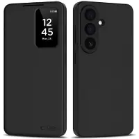 Tech-Protect Samsung Galaxy A37 Smart Clear View Käännä kotelo korttipaikalla - musta