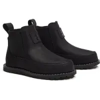 Timberland unisex for kids. TB0A2P2QAPH1 Black Pokey Pine leather ankle boots (24), Flat, None, Casual, children's fashion