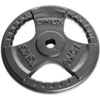 Dinox Levypaino Tri Grip - Metallinen / 31 mm, 15 kg
