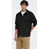 Only & Sons Onsnate Kodyl Faux Suede Ovrshrt Frml - Black - XXL