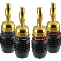 ClickTronic 52546 wire connector Banana plug Black, Gold (52546)
