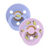 BIBS Studio Colour Pacifier Caterpillar Mix Latex Round Hush/Viol