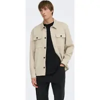 Only & Sons Onsnate Kodyl Faux Suede Ovrshrt Frml - Beige - S